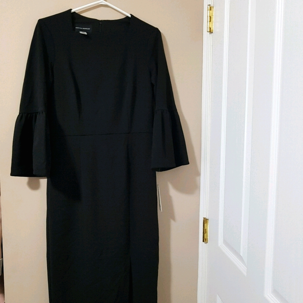 Donna Morgan Black Midi Dress Size 6